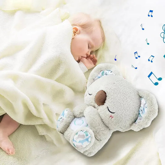 Breathing Koala with Light Sound for Baby Sleep and Newborn Sensory Toy